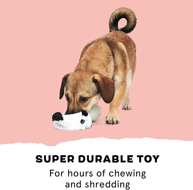 Barkbox Super Chewer Tough Dog Chew Toys for Aggressive Chewers, Plush 2 Toys in 1 (Panda - Large)-Mewly Pet