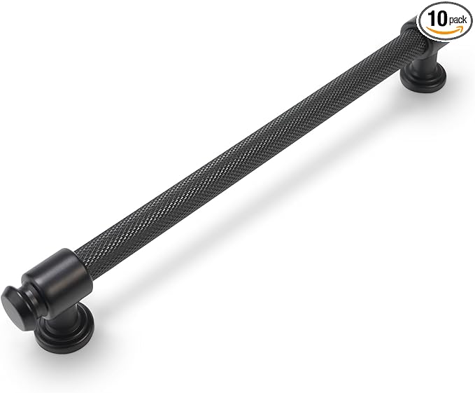 10 Pack 7-1/2 inch(192mm) Matte Black Kitchen Cabinet Handles Cabinet Pulls Black Drawer Pulls Kitchen Cabinet Hardware
