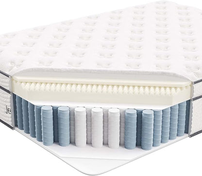 Modway Jenna 14” Innerspring and Memory Foam Full Mattress With Individually Encased Coils