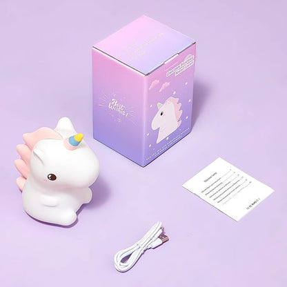Unicorn Toys, Night Light for Kids Night Light,16 Colors+Silicone+Dimmable+12 Hours Use Nightlight for Kids Room,Unicorn Toys for Girls Age 4-6, Christmas Gifts for Baby,Adults,Toddler Girl Room Decor