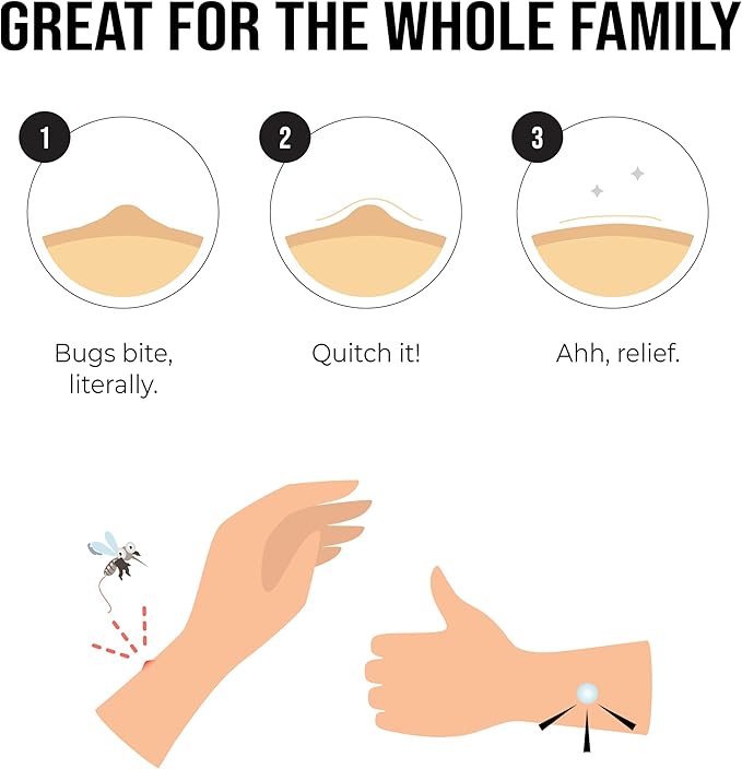 quitch Bug Bite Itch Relief Patch Kids, Bug Bite Patch, Summer Travel Essentials for Kids, Mosquito Bug Bite Thing Alternative Summer Camp Essentials Itch Relief, Baby hydrocortisone Alternative-Mewly Pet