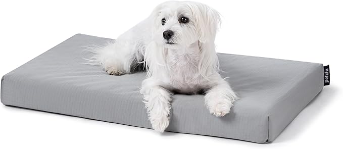 Cybarmour Indestructible Dog Bed - Outdoor Waterproof Chew Proof Dog Crate Pad - Orthopedic Kennel Mat for Aggressive Chewers - Small Breeds & Fits 24-Inch Crate - 23"x16", Limestone-Mewly Pet