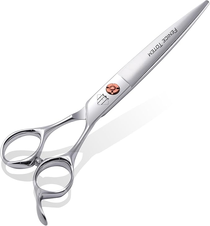Dog Grooming Scissors: 7 inch Pet Straight Shears Made Of Japanese 440C Advanced Stainless Steel Professional Grooming Scissors for Dogs Cats and Other Pets-Mewly Pet