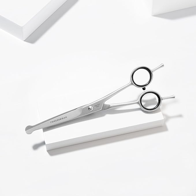 Tweezerman 7" Pet Grooming Scissors with Safety Round Tips, Professional Curved Grooming Shears for Dogs and Cats-Mewly Pet