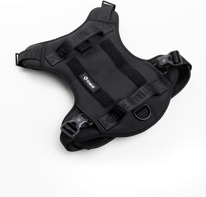 2025 New Edition, Fei & Eve MagEase Dog Harness - 3-Second Magnetic Buckles | 3-Point No-Pull Control | Heavy-Duty 900D Nylon | Dual Safety Handles | Breathable Mesh | Adjustable Fit | Medium,Black-Mewly Pet