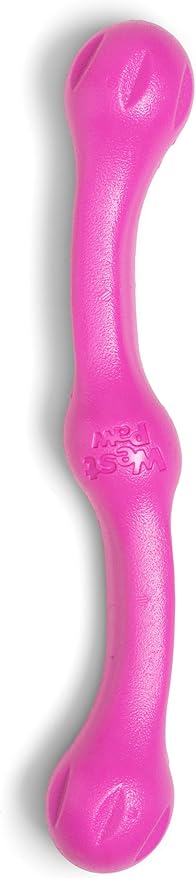 WEST PAW Zogoflex Echo Zwig Squeezy Dog Fetching Stick – Bouncy, Hollow, Squishy Interactive Toy for Puppies, Large Dogs – Floatable Stick, Lightweight Chewy Toy for Catch/Fetch – 13.75”, Hot Pink-Mewly Pet