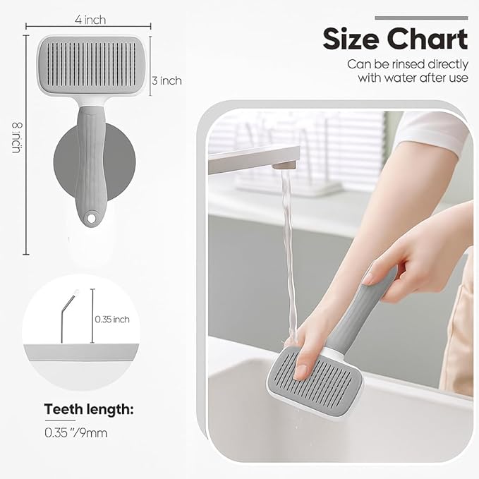 Namylya Cat Brush for Shedding & Grooming – Slicker Brush for Dogs and Cats with Long Hair – Removes Tangles, Mats & Loose Fur-Mewly Pet