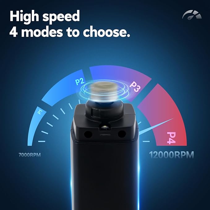 Rechargeable Dog Nail Grinder with 4-Speeds,Pet Claw Trimmers with 2 Modes Lighting UV, Nail Clippers for Small Medium and Large Dogs and Cats, Animal Nail Care,Grooming (Black)-Mewly Pet