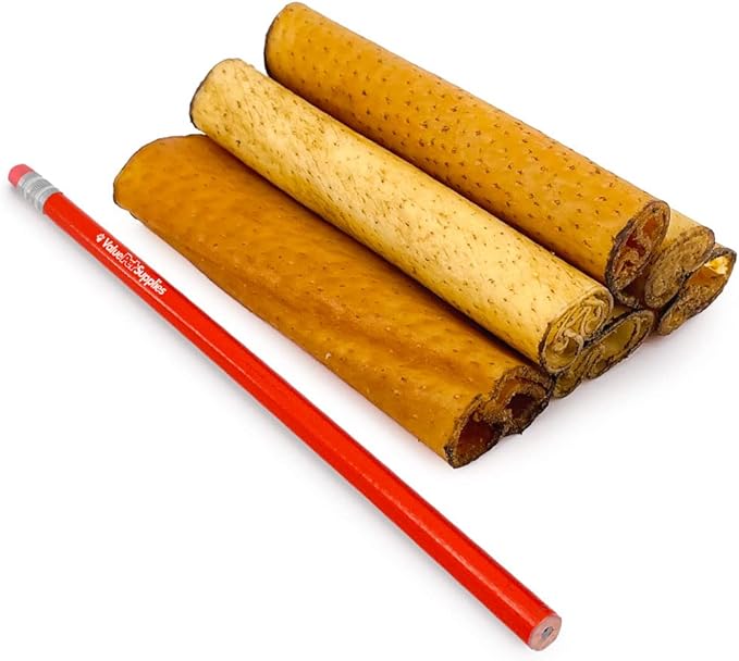 ValueBull USA Pig Skin Retriever Rolls, 4 Inch, Smoked, 100 Count Bulk Pack - Premium USA Pork Hide Dog Chews, One-Piece, Easy Digestion, High Protein-Mewly Pet