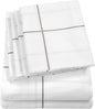 Twin Size Bed Sheets - 4 Piece 1500 Supreme Collection Fine Brushed Microfiber Deep Pocket Twin Sheet Set Bedding - 1 EXTRA PILLOW CASES, GREAT VALUE, Twin, Window Pane White