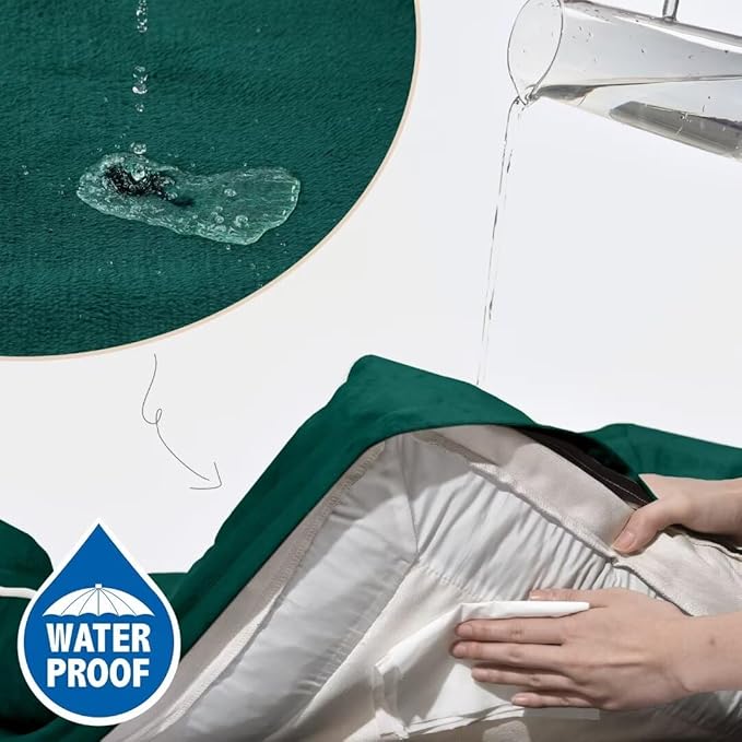 Comfort Expression XL Orthopedic Dog Beds, Waterproof Extra Large Dog Beds with Bolster, Washable Pet Sofa Couch with Removable Cover & Non-Slip Bottom(X-Large,Emerald)-Mewly Pet