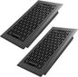 4x8 Inches 2 Pack Heavy Duty Walkable Floor Register - Easy Adjust Air Supply Lever Decorative Floor Vent Covers, Boston Design Vent Covers for Home - Matte Black