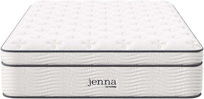 Modway Jenna 14” Innerspring and Memory Foam Full Mattress With Individually Encased Coils