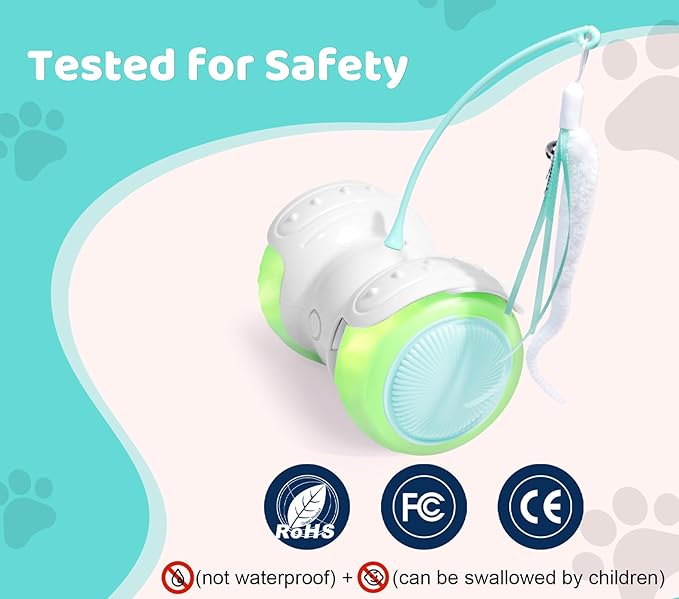 Remote Control Cat Toy with Auto Mode - Interactive Cat Toy Feather for Indoor, Moving Cats Catnip Toys & LED to Keep Bored Cats Active & Entertained-Mewly Pet