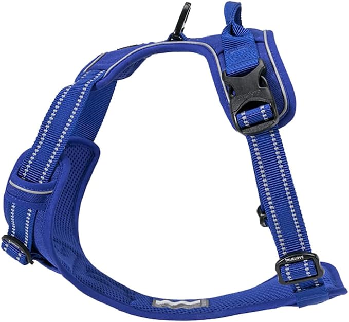 TRUE LOVE Adjustable No-Pull Dog Harness Reflective Pup Vest Harnesses Comfortable Control Brilliant Colors Truelove TLH5651(Royal Blue,XL)-Mewly Pet