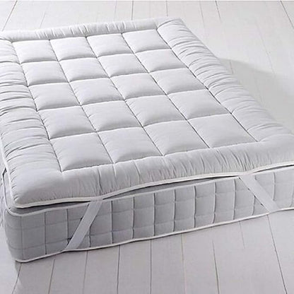 Royal Hotel Bedding Mattress Topper, King, 2 Inches Hypoallergenic Overfilled Down Alternative Anchor Bands Mattress Topper