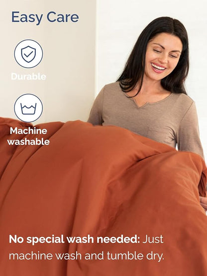 Extra Deep Cal King Sheet Set - 6 Piece Breathable and Cooling Sheets - Hotel Luxury Bed Sheets Set - Easy Fit - Soft, Wrinkle Free and Comfy Sheets Set - Terracotta Sheet Set with Extra Deep Pockets