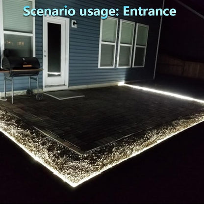 33FT White LED Rope Lights Outdoor,Flexible Tube Rope Lights Plug in,Connecting Rope Lights for Deck,Patio,Camping,Porch,Christmas Holiday Decoration