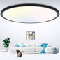 zemty 20 inch LED Flush Mount Ceiling Light, 50W 5000lm Large Light Fixture, 3 Color Temperature in One 3000k 4500k 6000K Round Modern Ceiling Lamp for Bedroom Kitchen Dining Room (Black)