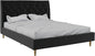 Novogratz The Her Majesty Upholstered Bed, Queen, Black Velvet