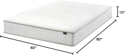 ZINUS 10 Inch Foam and Spring Hybrid Mattress [New Version], Queen, Fiberglass Free, Medium Firmness, Durable Support, Certified Safe Foams & Fabric, Mattress in A Box