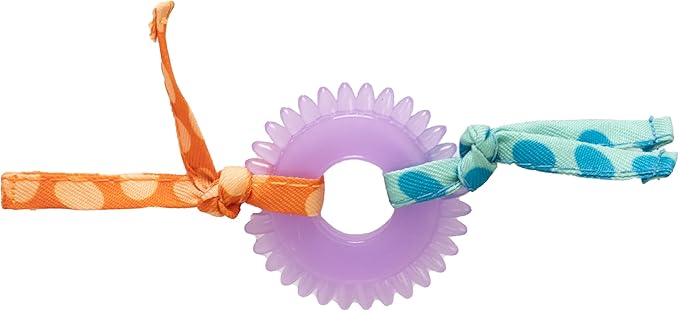 Catstages Kitty Chew Wheel, Dental Cat Toy with Catnip Oil, Teeth Cleaning, Healthy Chewing, Boredom Relief, Kicking & Batting for Kittens and Adult Cats, Purple-Mewly Pet