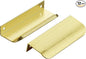 Ravinte Hardware 12 Pack Gold Cabinet Handles, 4 Inch (102mm) Finger Edge Pulls, 3 Inch Hole Center, Finger Pulls for Cabinets