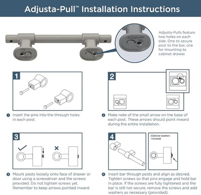 Franklin Brass Adjusta-Pull (5-Pack) Adjustable Drawer Pulls | Fits 1-3/8 to 6-5/16 Inch Hole Centers | Champagne Bronze Cabinet Handles| Francisco P44365-CZ-B