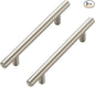 JOY DECOR 3 Pack Cabinet Handles, Brushed Nickel Cabinet Pulls, 4 in Hole Center Kitchen Cabinet Handles, Stainless Steel T Bar Handles for Dresser Drawers