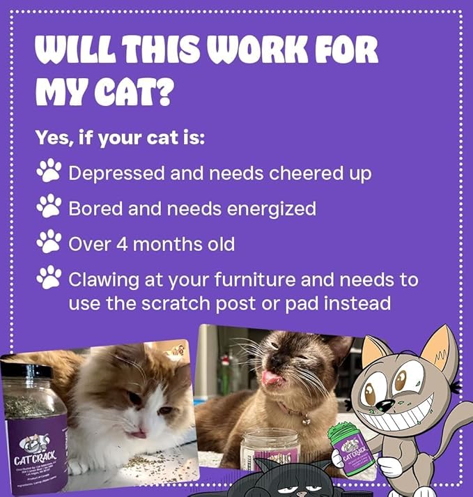 Cat Crack Organic Catnip, 100% Natural Cat Nips Organic Blend That Energizes and Excites Cats, Used for Cat Play, Training, & New Catnip Toys (1 Cup)-Mewly Pet
