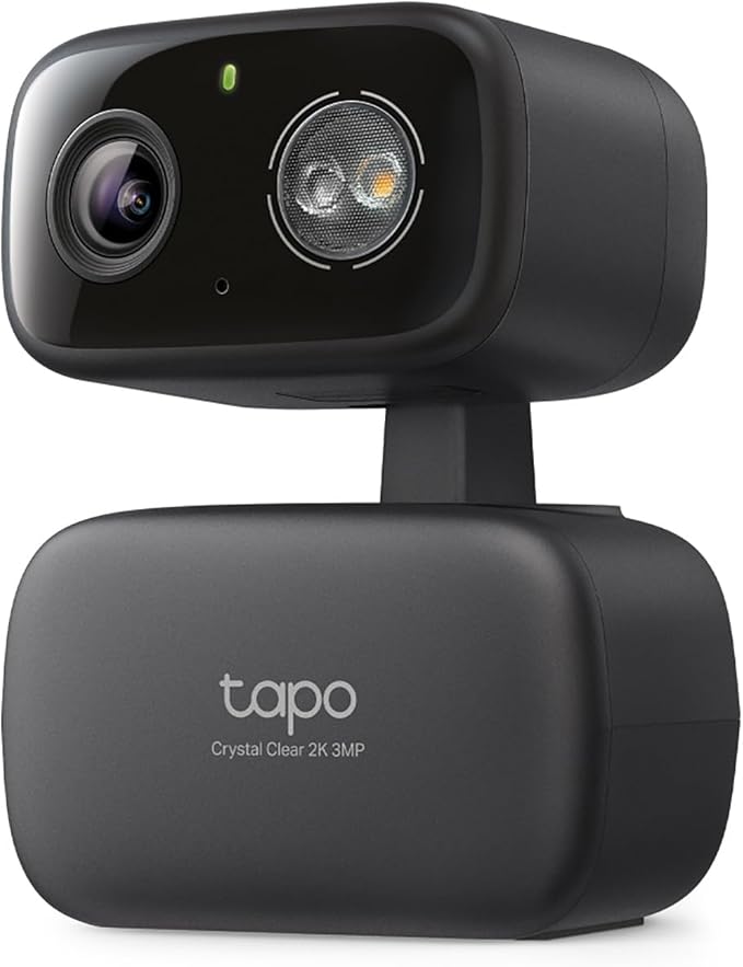 Tapo 2K 3MP Pan/Tilt Indoor/Outdoor Security Camera, Free Person/Baby Cry Detect & Motion Track, 360° Pan, Color Night Vision, SD/Cloud Storage, Works w/Alexa & Google Home, HybridCam 360, Black-Mewly Pet