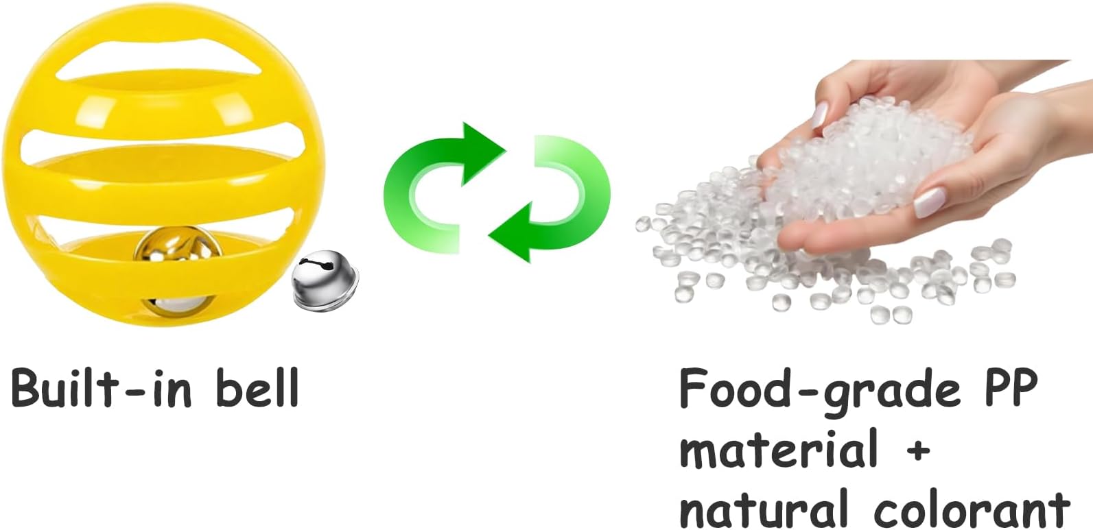 5 Pack Cat Toys, Fun & Interactive (1.5'', Basic Cat Toy Set)-Mewly Pet