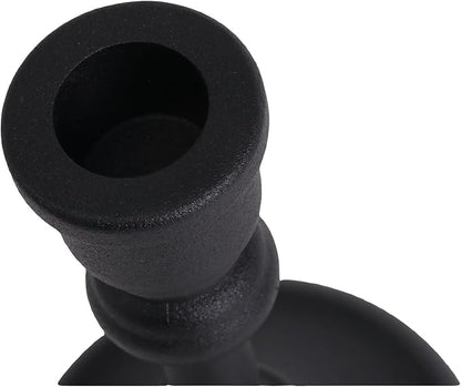 Black Heavy Candlestick Holders Taper Candle Holders Set of 3, Golden Candlestick Holders Decorative Candle Stand, Tapered Candle Holders Set for Wedding, Dining Table, Home Decoration (Antique Black)