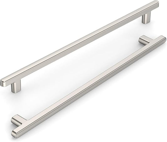 10 Pack 10 Inch(254mm) Kitchen Cabinet Handles Brushed Satin Nickel Cabinet Pulls Kitchen Cabinet Hardware Drawer Pulls for Cupboard Wardrobe