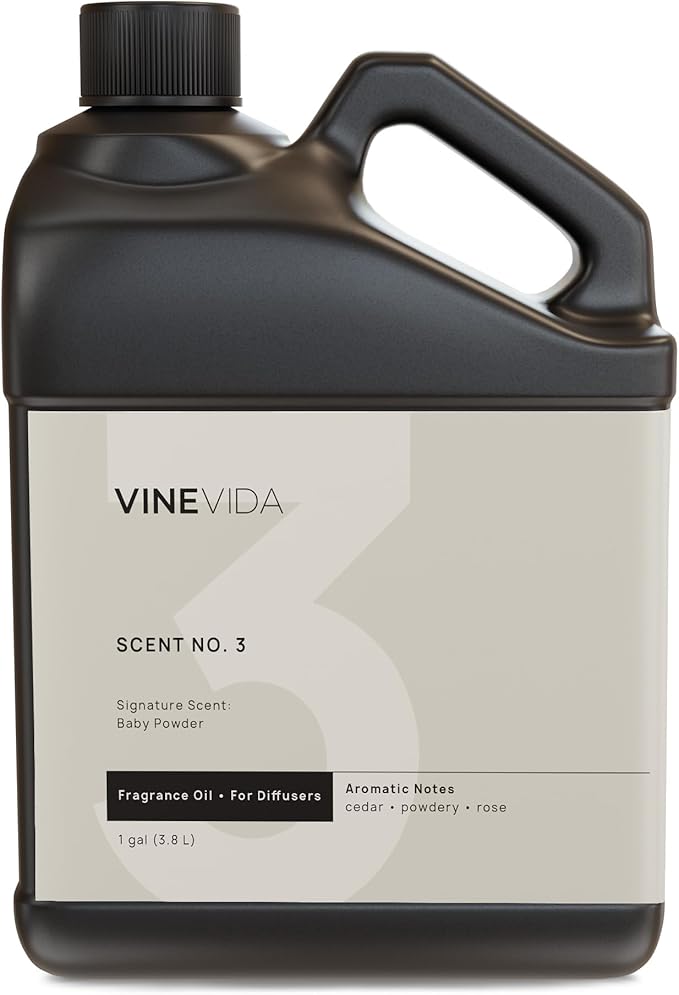 VINEVIDA [128 Fl Oz] Baby Powder Fragrance Oil for Cold Air Diffusers, Essential Oils for Diffuser Oil Refill & Air Freshener Room Spray