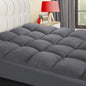 COONP King Mattress Topper, Extra Thick Pillowtop, Cooling Plush Mattress Pad Cover Bed Topper Protector with 8-21 Inch Deep Pocket (Grey, King)