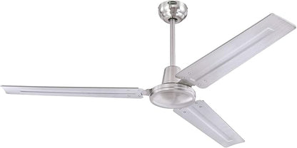 Westinghouse 7238100 Jax, Modern Industrial Style Ceiling Fan with Remote Control, 56 Inch, Brushed Nickel Finish