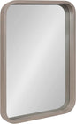 Kate and Laurel Hutton Modern Radius Rectangle Wood Wall Mirror, 20 x 30, Gray, Large Decorative Robust Farmhouse Mirror for Wall
