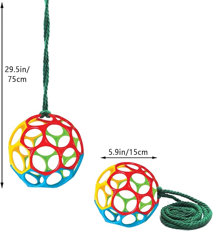 Besimple 2 Pack Horse Treat Ball Hay Feeder Toy, Goat Feeder Ball Hanging Feeding Toy for Horse Goat Sheep Relieve Stress (Colorful)-Mewly Pet