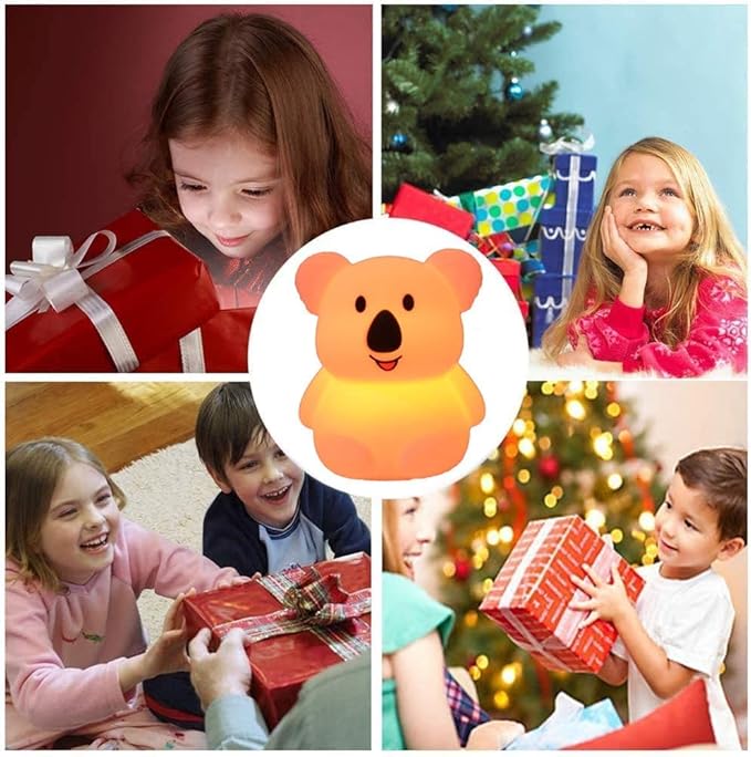 Big Size Night Light, Child Night Light, Bedside Lamp for Kids, Multicolor Light with Remote Control, Break Resistant, Eye Caring, Adjustable Brightness & Color, Timing Function - Large Koala
