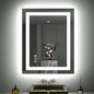 LOAAO 28"X32" LED Bathroom Mirror with Lights, Anti-Fog, Dimmable, Backlit + Front Lit, Lighted Bathroom Vanity Mirror for Wall, Memory Function, Tempered Glass, ETL Listed
