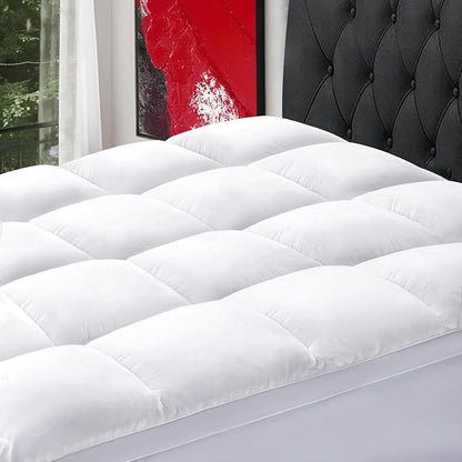 SOPAT Mattress Topper Full XL Size Extra Thick Mattress Pad 8-21" Deep Pocket Soft Down Alternative Fill Mattress Protector Pillow Top Mattress Cover (54x80 Inches, White)