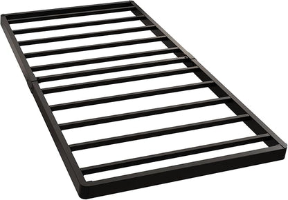 Twin Box Spring 2 Inch Low Profile, Heavy Duty Metal Box Spring Bed Base Bunkie Board, Mattress Foundation, Easy Assembly, Noise Free, Black