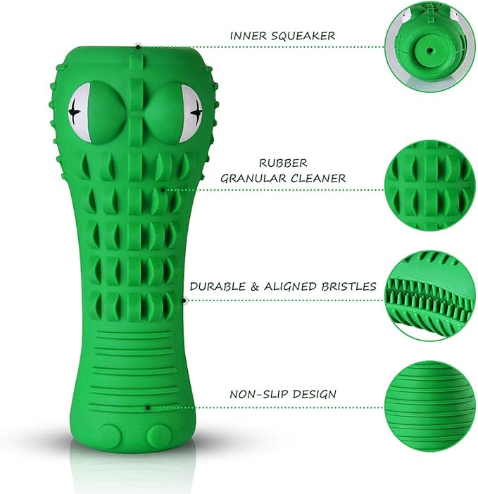 Dog Toys for Aggressive Chewers Large Medium Breed, Indestructible Dog Toothbrush Chew Toys, Squeaky Interactive Tough Extremely Durable, Dogs Toys to Keep Them Busy-Mewly Pet