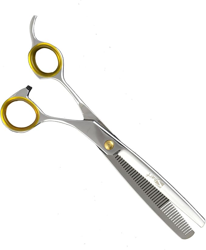 Sharf Gold Touch Pet Grooming Shear Kit 7.5 Inch Straight & 6.5" 42-Tooth Thinning Scissors-Mewly Pet