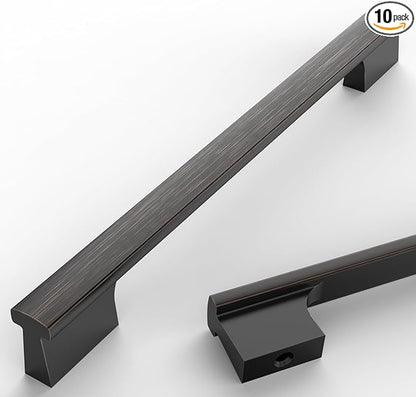 Asidrama 10 Pack 7 Inch(177mm) Oil Rubbed Bronze Kitchen Cabinet Handles, Cabinet Pulls Kitchen Cabinet Hardware for Cupboard Drawer Pulls