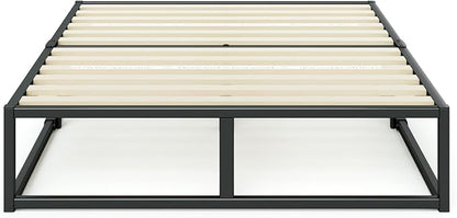 Zinus Joseph 14 Inch Platform Bed Frame, Wood Slat Support, No Box Spring Needed, Eco Friendly WonderBox(TM) Packaging, Easy Assembly, Black, Full