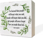 Inspirational Wood Signs, Wooden Box Sign Desk Decor, Home Table Decor, Rustic Farmhouse Decor, Maya Angelou Saying - I've Learned that... People Will Never Forget How You Made Them Feel