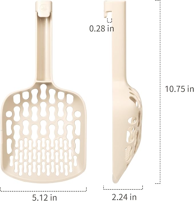 Lady N - Infinity Cat Litter Scoop: Easy Sifting with 8-Shaped Hole Design for Tofu Cat Litter and Clay Litter, Durable ABS Plastic Litter Scoop-Mewly Pet