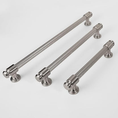6 Pack 10 inch(254mm) Brushed Satin Nickel Kitchen Cabinet Handles Knurled Cabinet Pulls Silver Drawer Pulls Kitchen Cabinet Hardware Kitchen Handles Drawer Pulls Dresser Handles